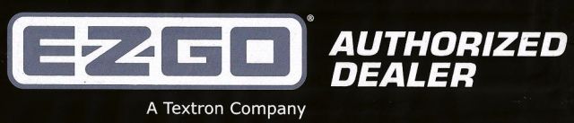 Close-up of a logo with text on a black background.